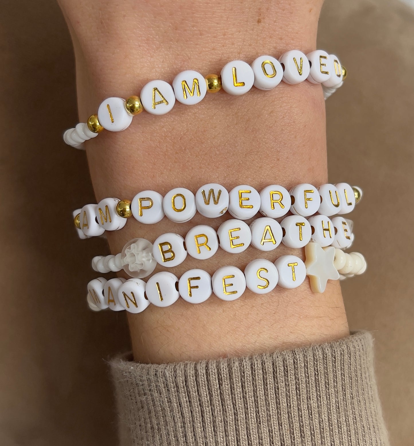 Affirmation bracelets